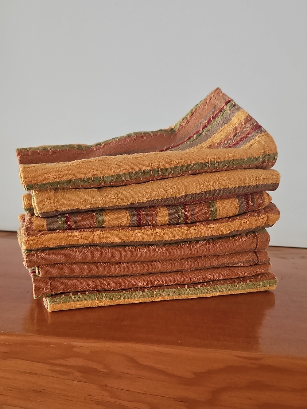 Beautiful Fall Cotton Table Napkins - Set Of 8